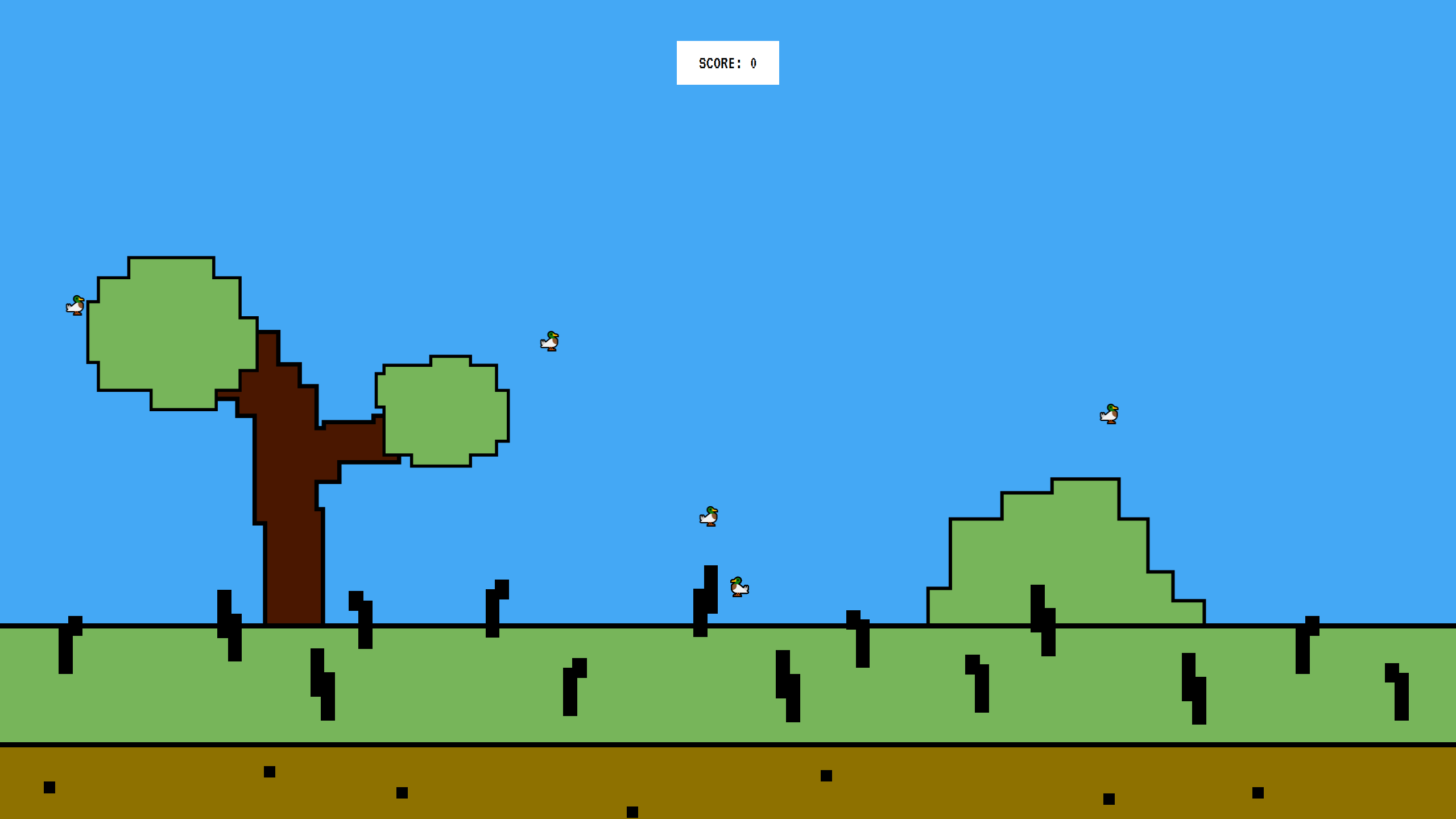 Main game page for the 'Andejakt' game